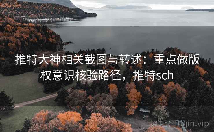 推特大神相关截图与转述：重点做版权意识核验路径，推特sch